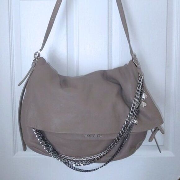 Jimmy Choo leather biker chain hobo EUC - Picture 1 of 11
